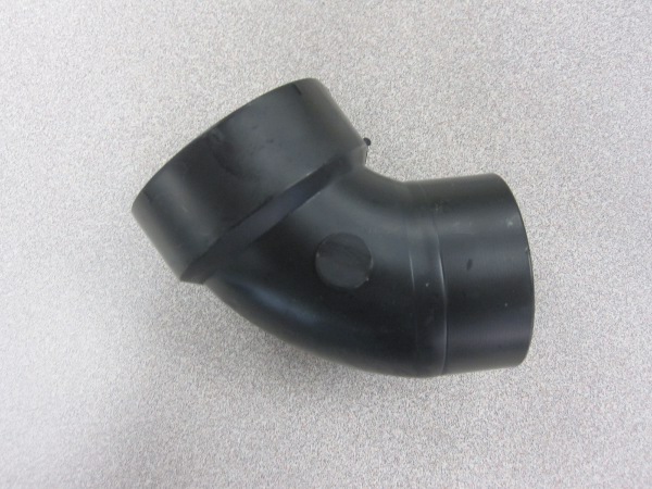 1-1/2 inch ABS DWV Plastic Fitting 60 degree Street Elbow SPG x Hub